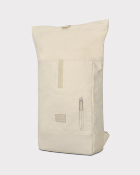Johnny Urban Rolltop Rucksack 'Adam Medium' in offwhite aus Canvas und Lederboden