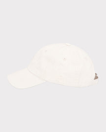 Beige Canvas-Cap 'Jen' mit gebogenem Schirm und verstellbarem Riemen hinten