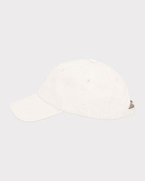 Beige Canvas-Cap 'Jen' mit gebogenem Schirm und verstellbarem Riemen hinten