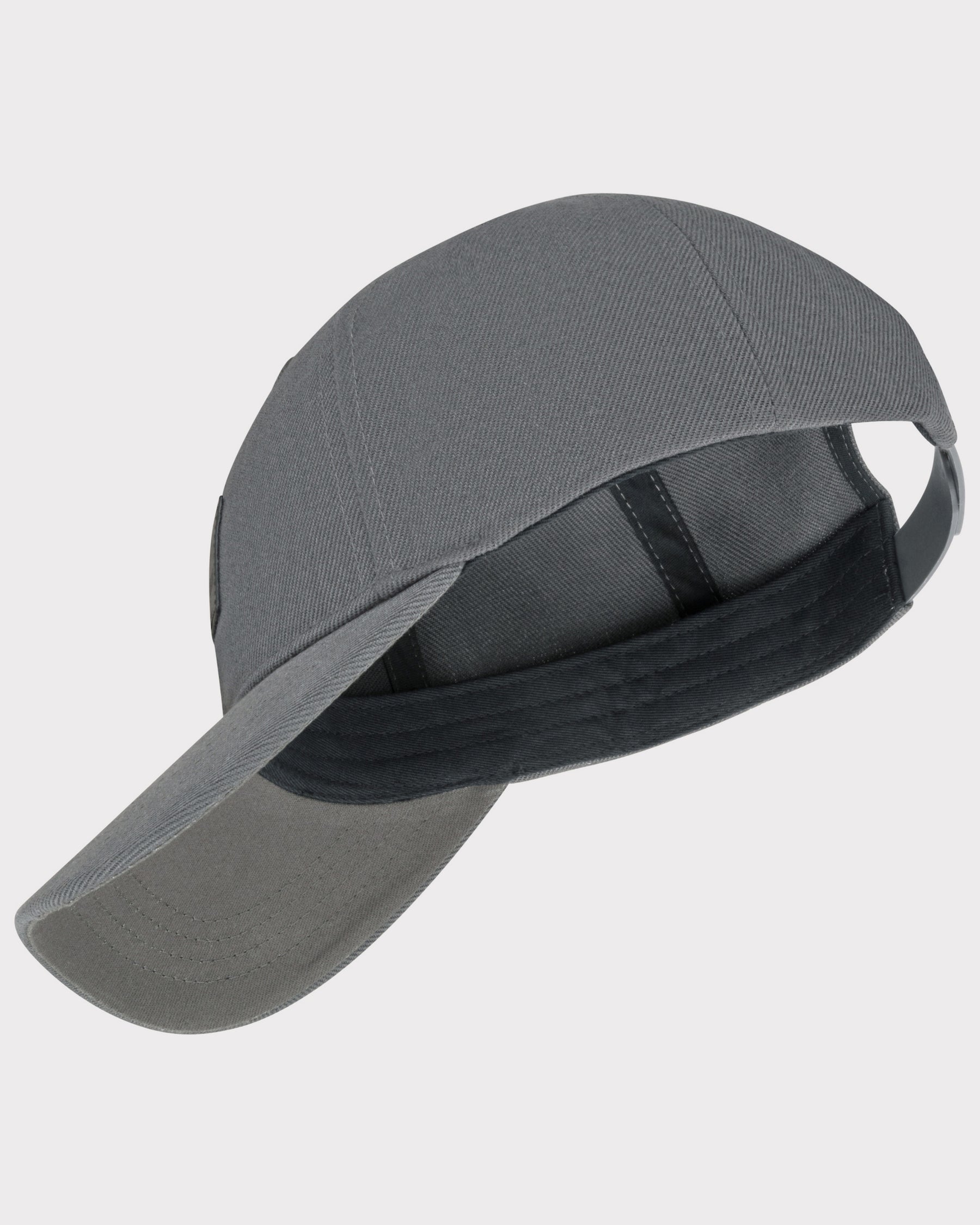 Dunkelgraue unisex Cap 'Dean' mit gebogenem Schirm und verstellbarem Verschluss