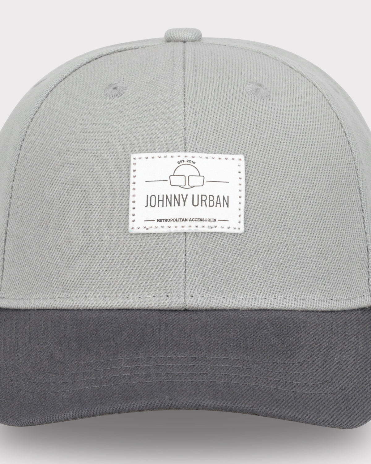 Cap 'Dean' von Johnny Urban in Grau mit gebogenem Schirm und Logo auf der Vorderseite