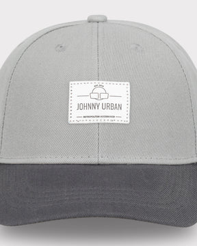 Cap 'Dean' von Johnny Urban in Grau mit gebogenem Schirm und Logo auf der Vorderseite