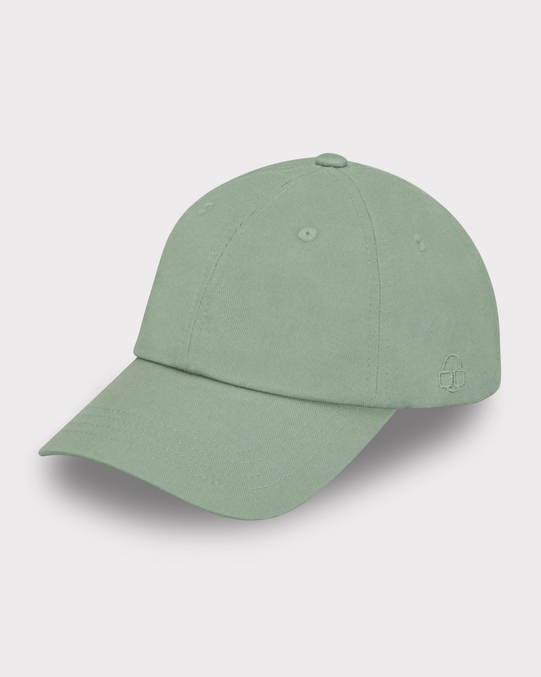 Grüne Cap 'Jen' mit besticktem kleinen Schlosslogo an der Seite