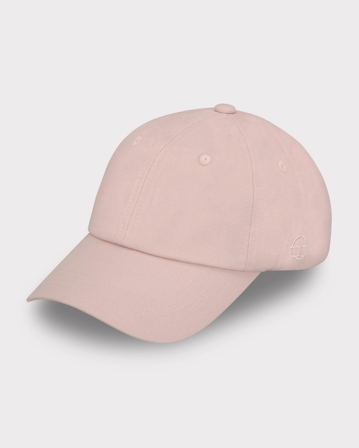 Rosa Cap 'Jen' mit gebogenem Schirm und seitlichem Logo-Stick