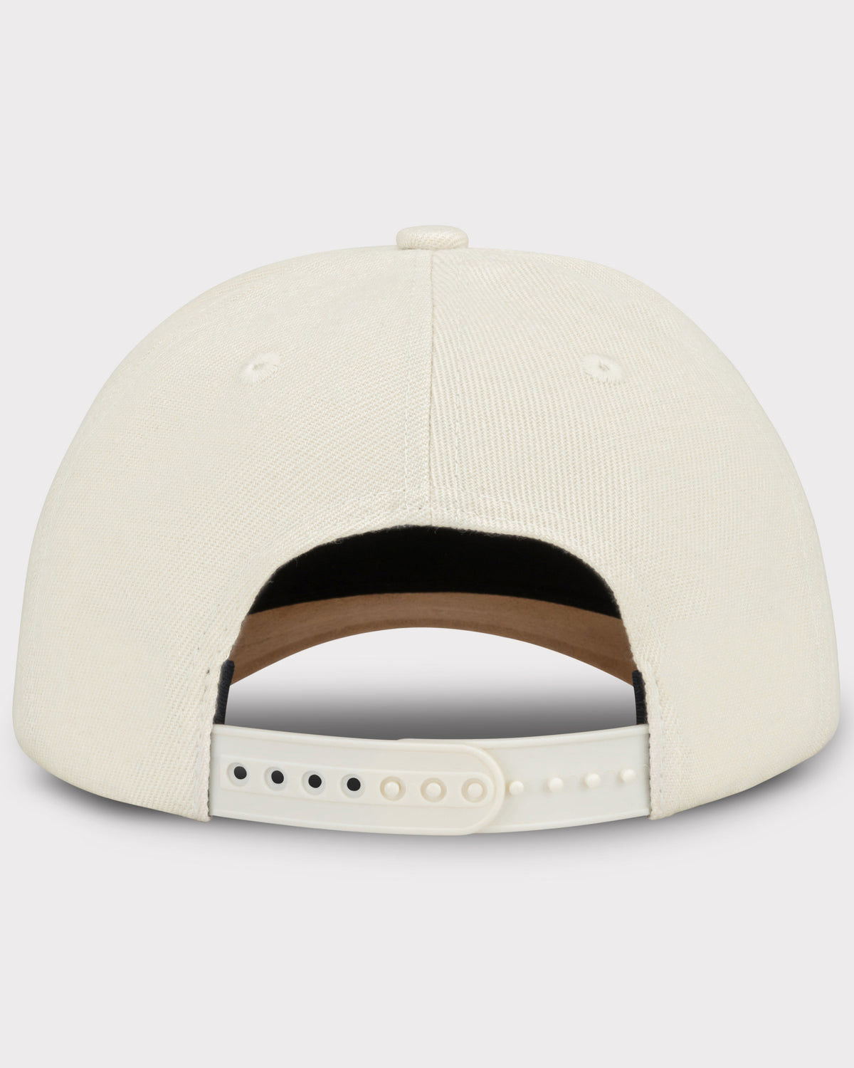 Beige verstellbare Cap 'Dean' mit gebogenem Schirm und Plastikverschluss hinten