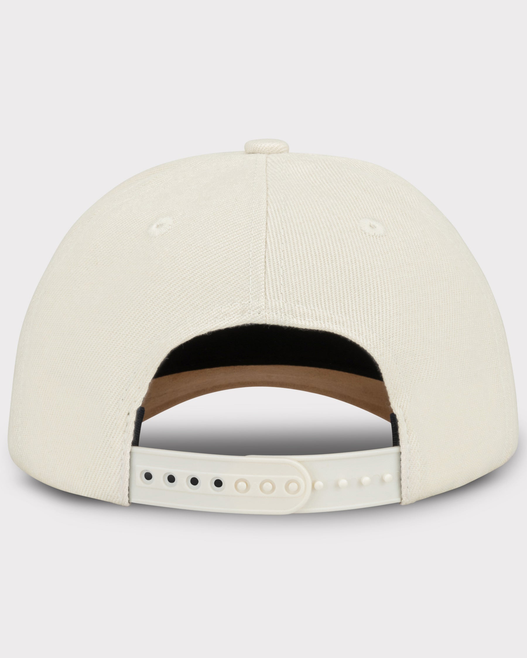 Beige verstellbare Cap 'Dean' mit gebogenem Schirm und Plastikverschluss hinten
