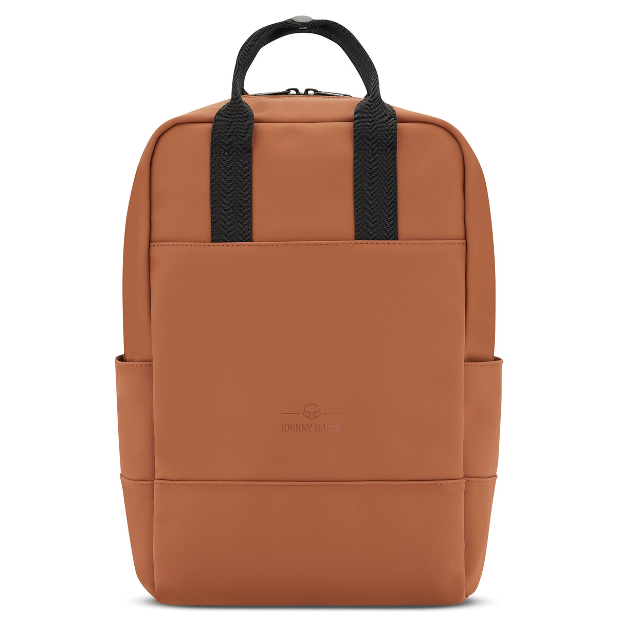 Rucksack 'Hailey' von Johnny Urban in braun mit schwarzem Tragegriff und seitlichen Taschen