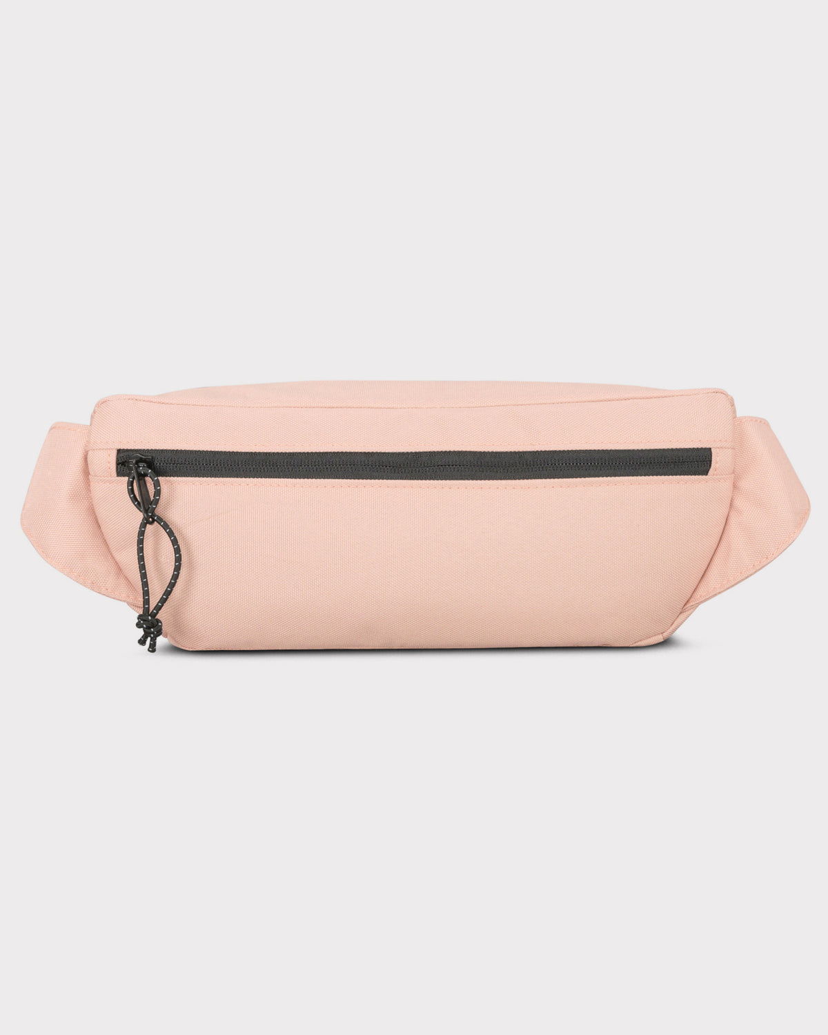 Bauchtasche 'Tom' in Rosé mit schwarzem Frontreißverschluss und Kordelanhänger