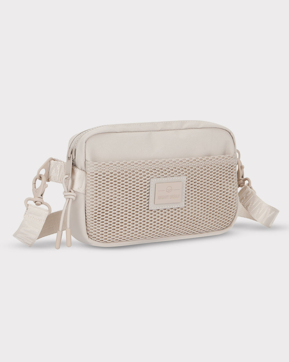 Beige Umhängetasche 'Elliot' von Johnny Urban mit Netzvorderfach und verstellbarem Gurt