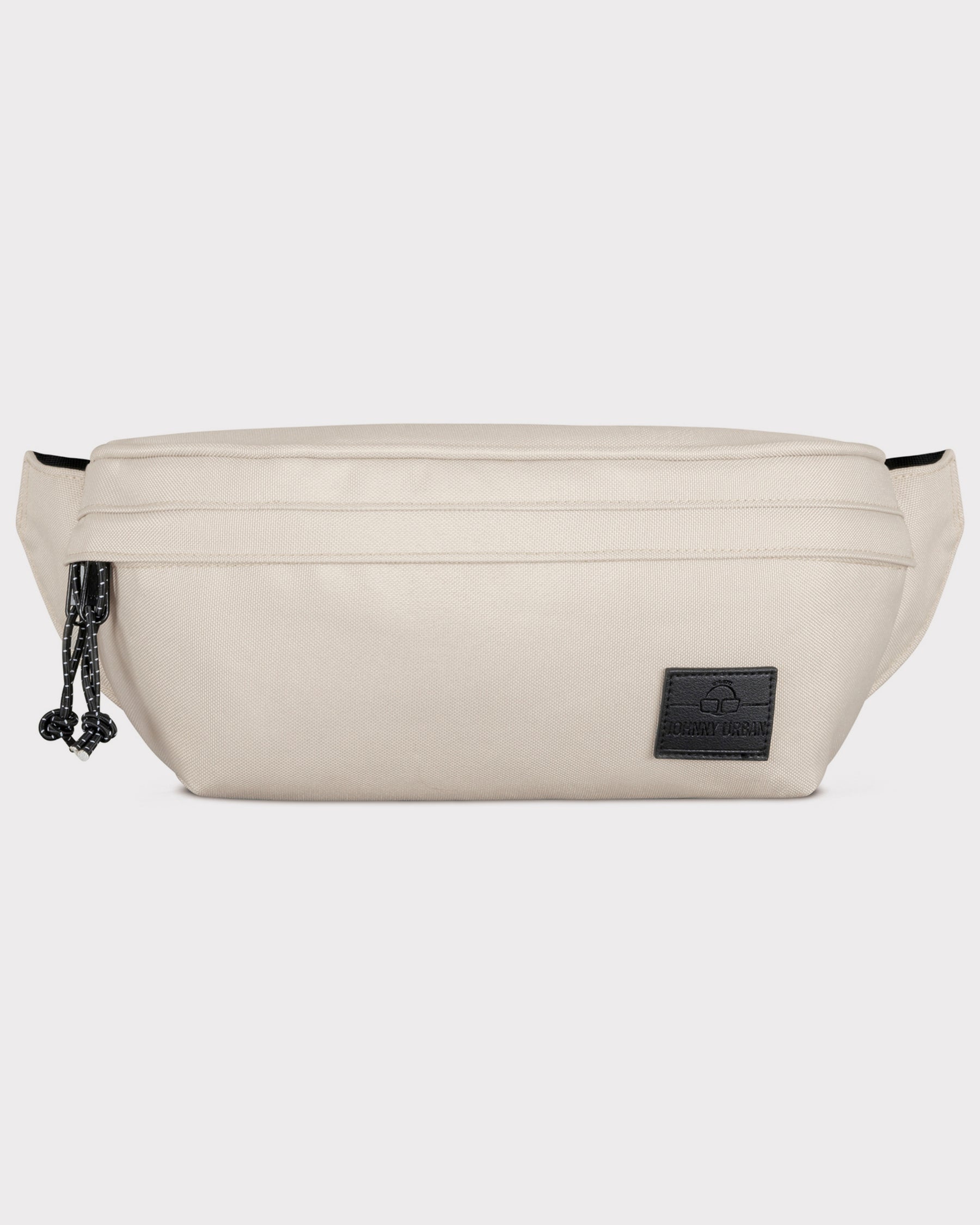 Beige Bauchtasche 'Tom' mit zwei Reißverschlüssen und schwarzem Johnny Urban Logo