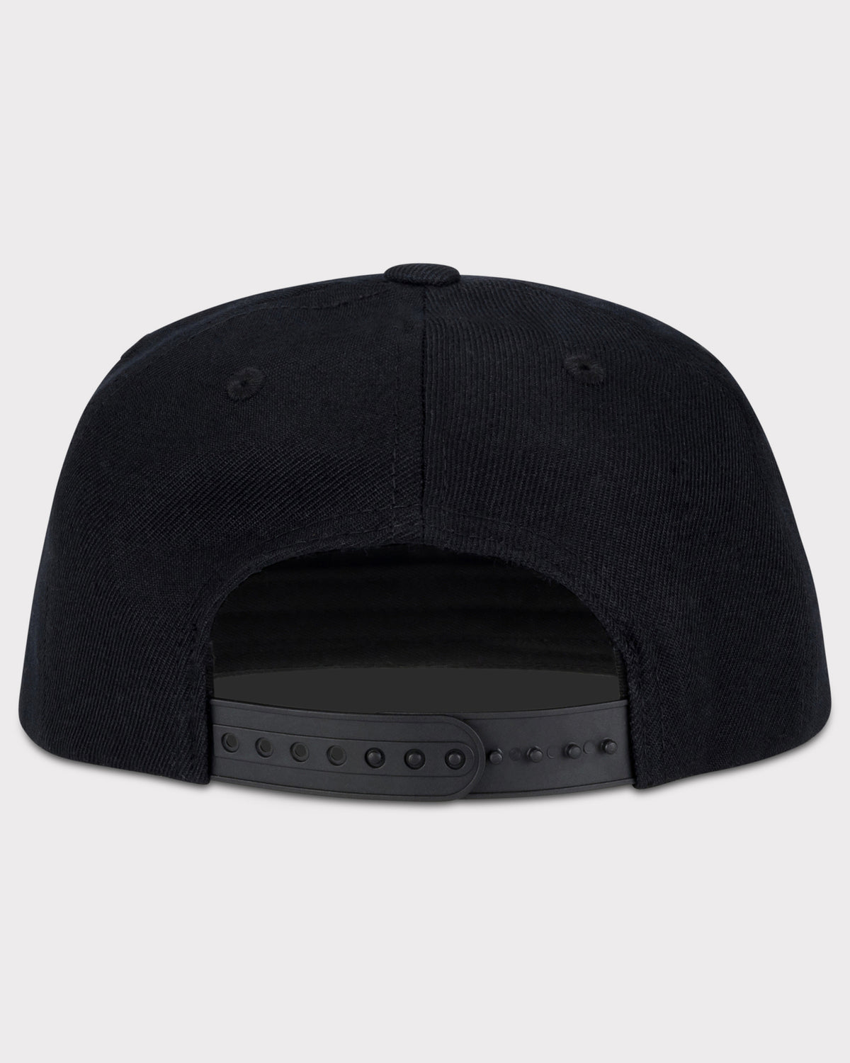 Schwarze Snapback-Mütze "Dean" von hinten mit verstellbarem Verschluss