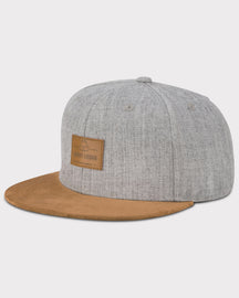 Johnny Urban Cap 'Dean' mit grauem Stoff und braunem Schirm aus Wildlederoptik
