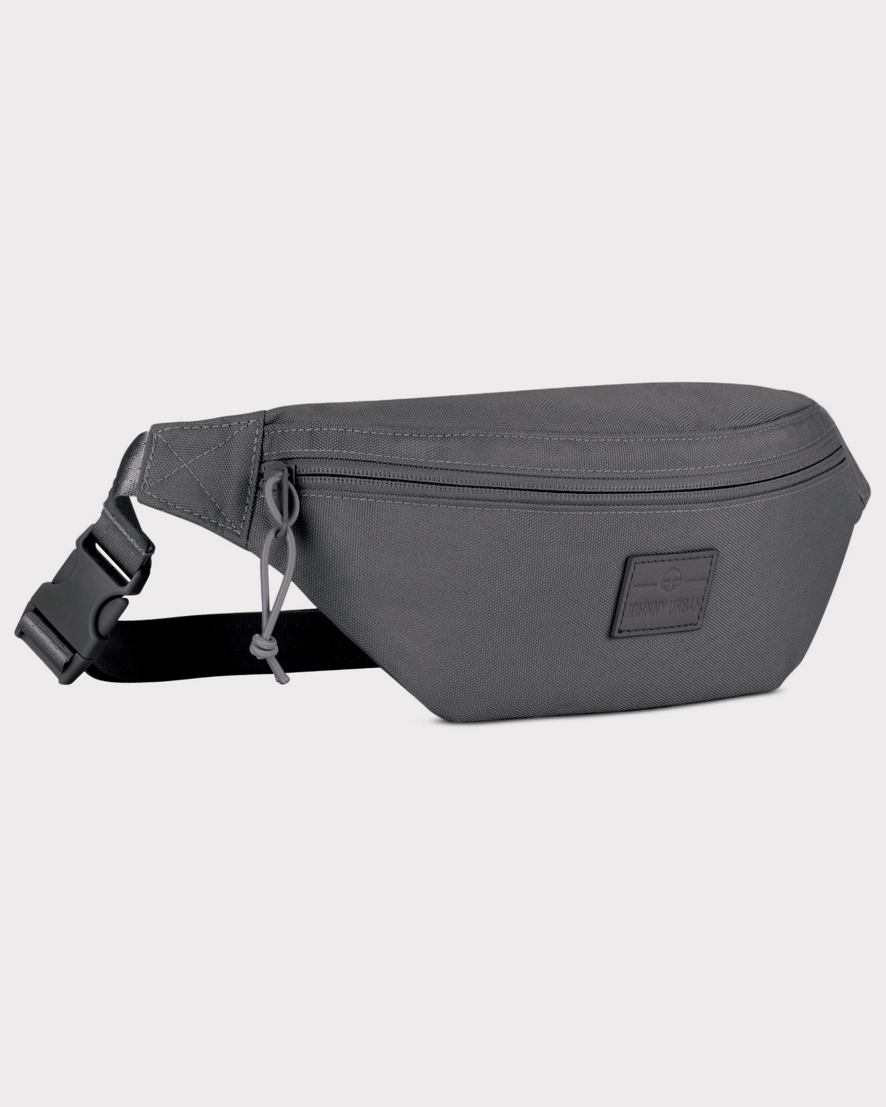 Johnny Urban Bauchtasche 'Erik Small' in Grau mit Reißverschluss und verstellbarem Gurt