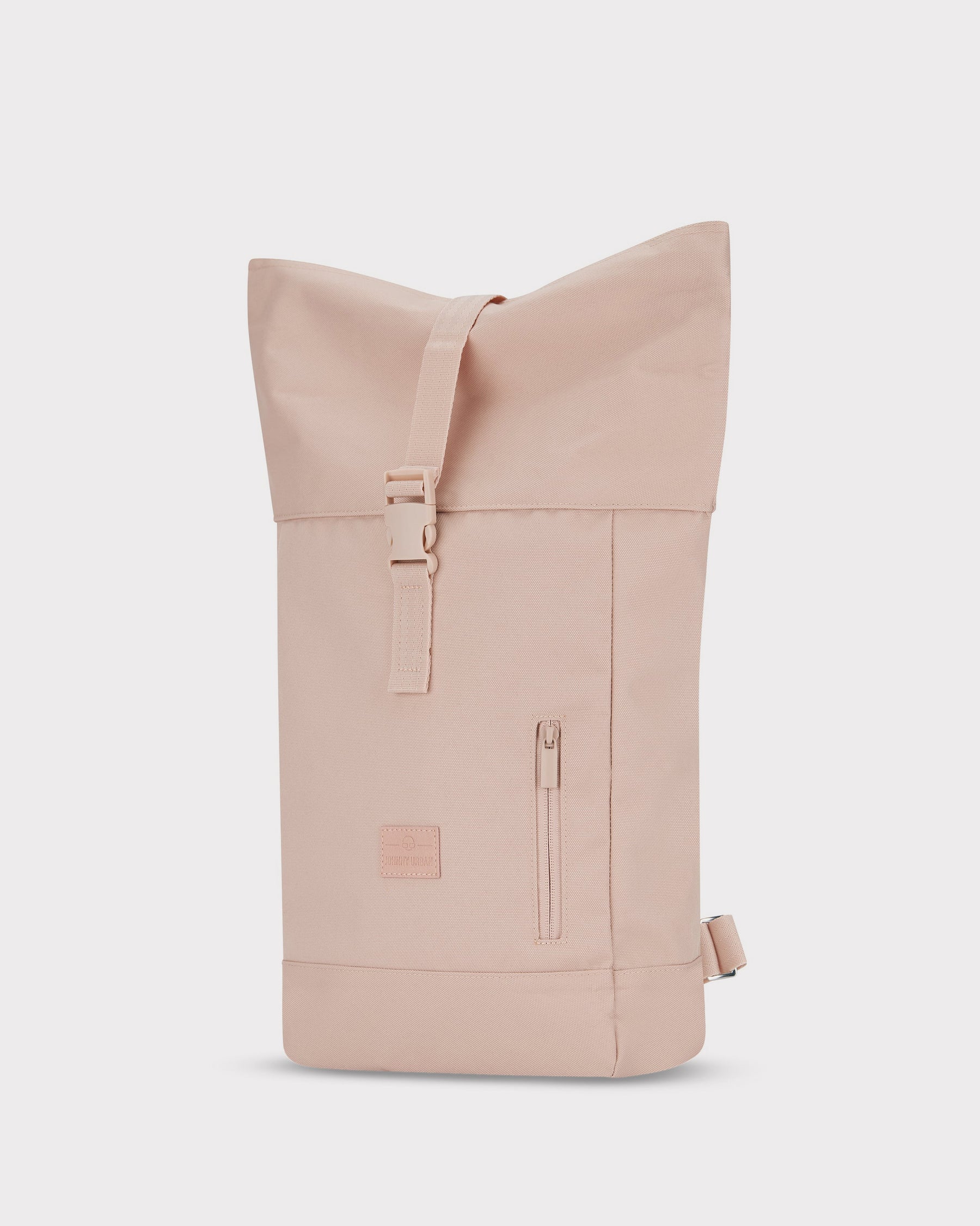 Rolltop Rucksack 'Robin Small' von Johnny Urban in rosa mit Frontreißverschluss und Klickverschluss