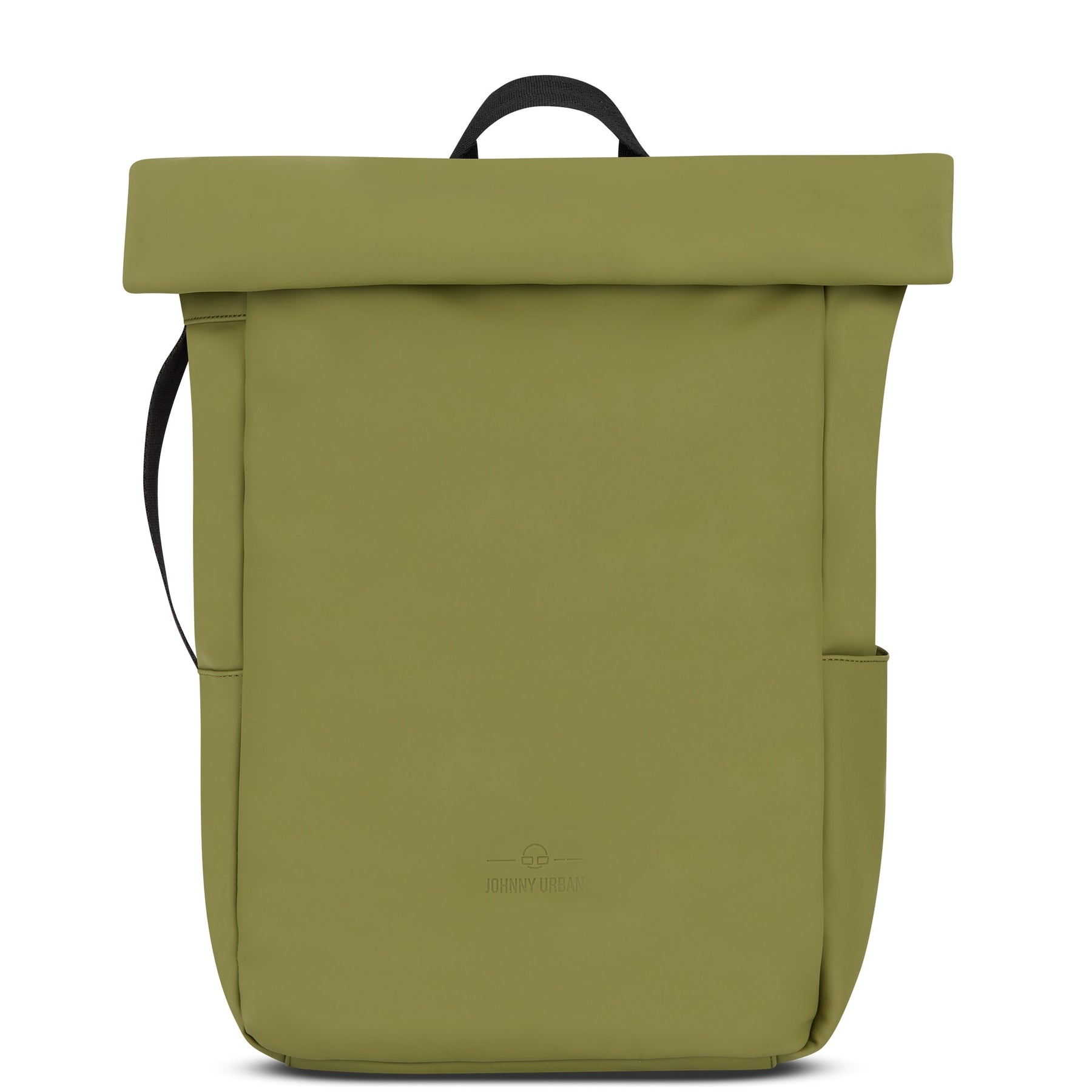 Johnny Urban Rolltop Rucksack Henry in olivgrün mit schlichtem Design und schwarzem Tragegriff