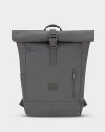 Johnny Urban Rolltop Rucksack Robin Small in Grau mit Schnallenverschluss und Reißverschlusstasche
