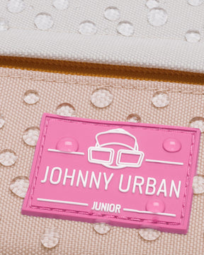 Nahaufnahme der rosa wasserabweisenden Kinder-Bauchtasche 'Felix' mit Johnny Urban Junior Logo