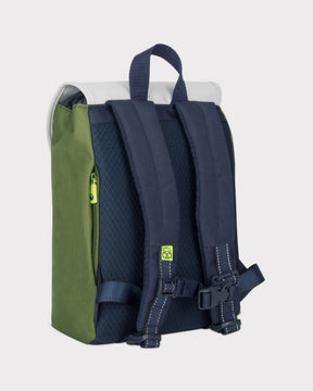 Kinderrucksack 'Liam' mit gepolsterten, verstellbaren Trägern in Blau und Olivgrün