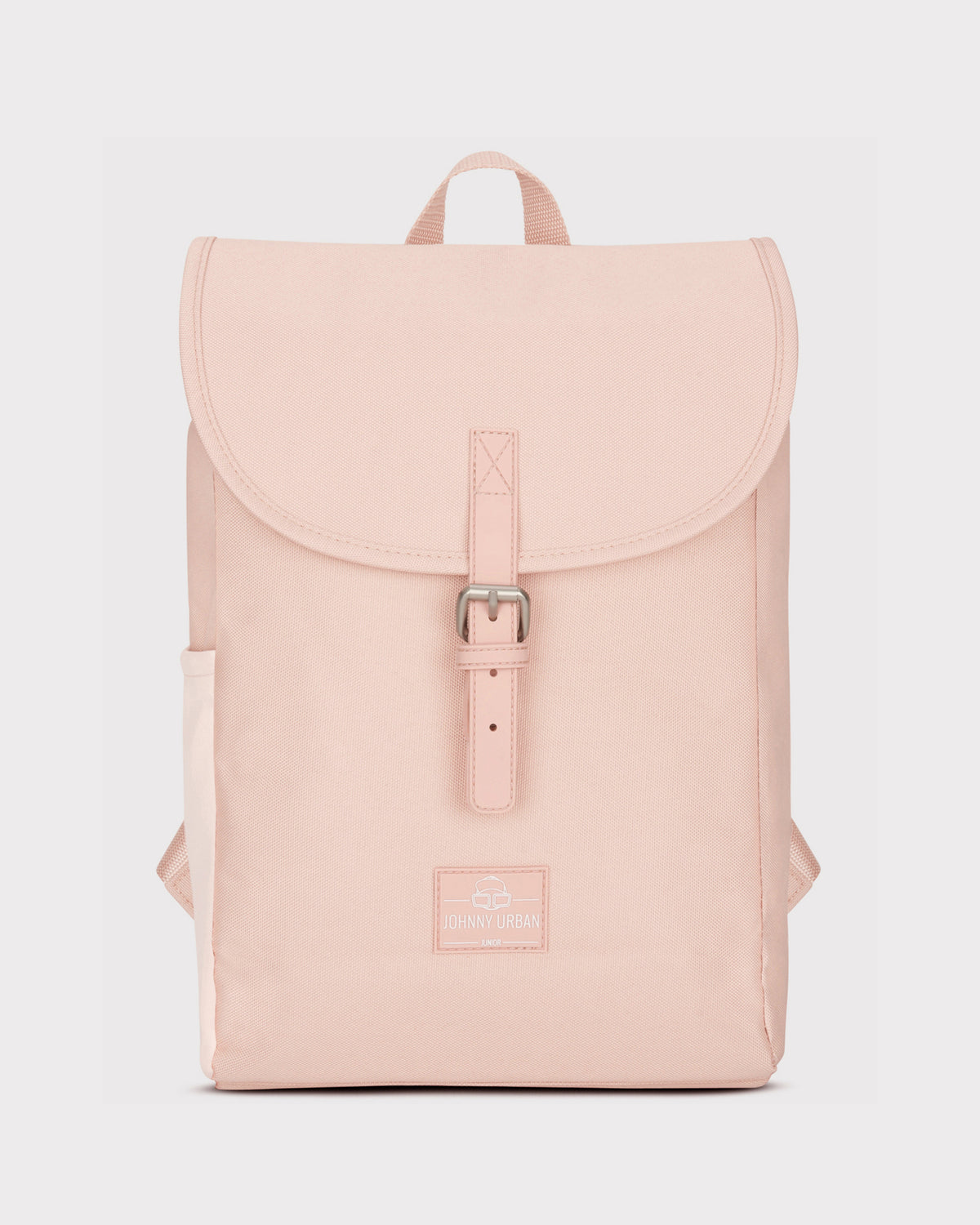 Rosa Kinderrucksack 'Liam' mit Überschlag und Schnalle, rechteckig, aus Textilmaterial