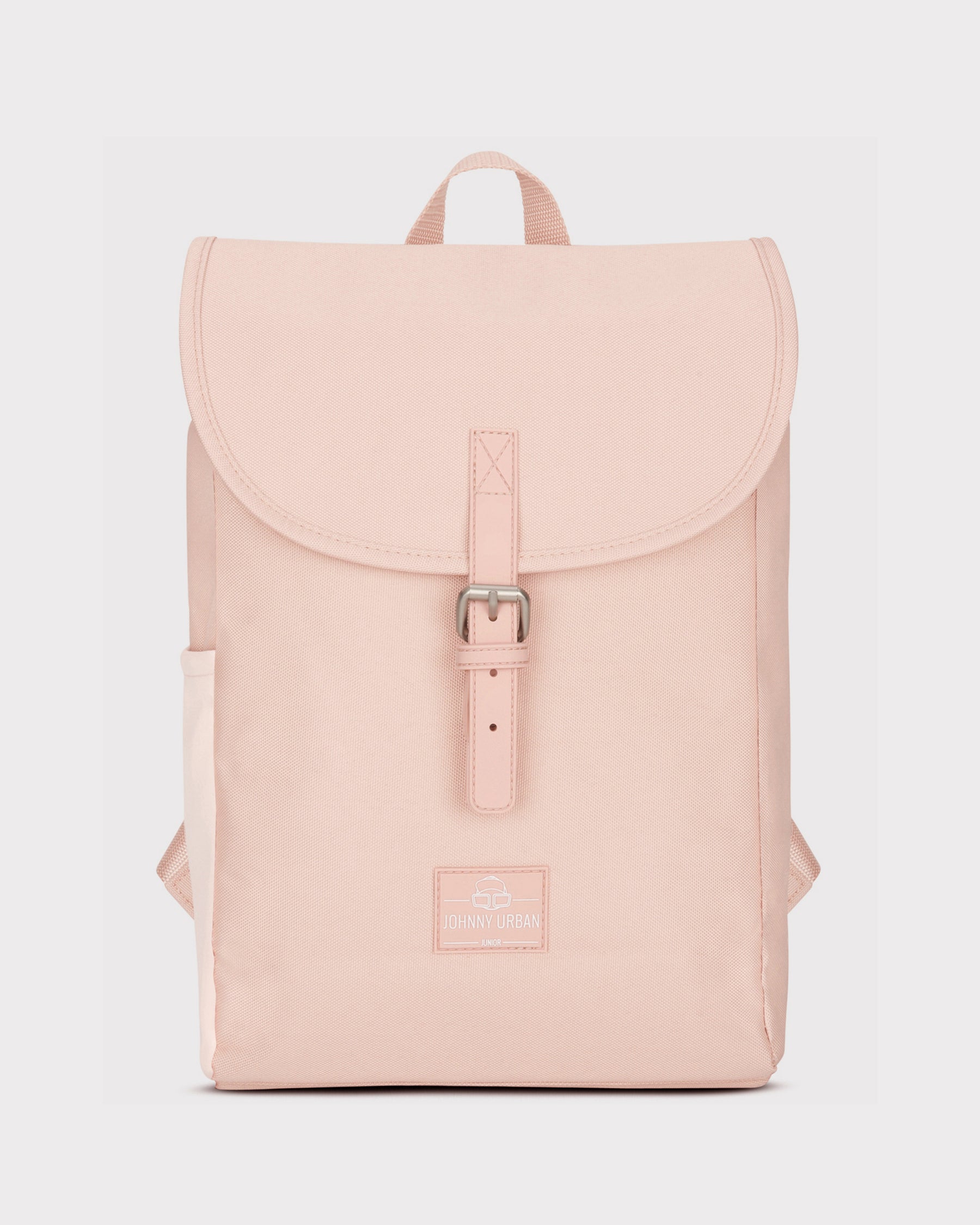 Rosa Kinderrucksack 'Liam' mit Überschlag und Schnalle, rechteckig, aus Textilmaterial