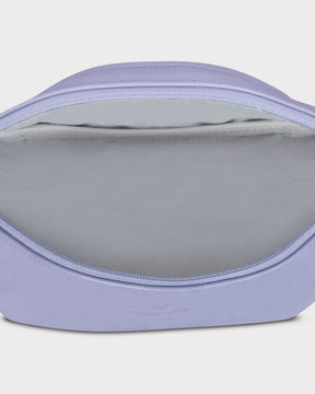 Offene fliederfarbene Bauchtasche 'Toni' aus Kunstleder mit Reißverschluss und Innenfach