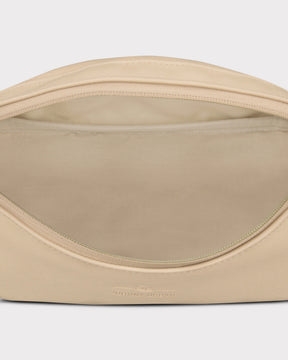 Beige Bauchtasche 'Toni' aus Kunstleder mit offenem Hauptfach und einem Innenfach