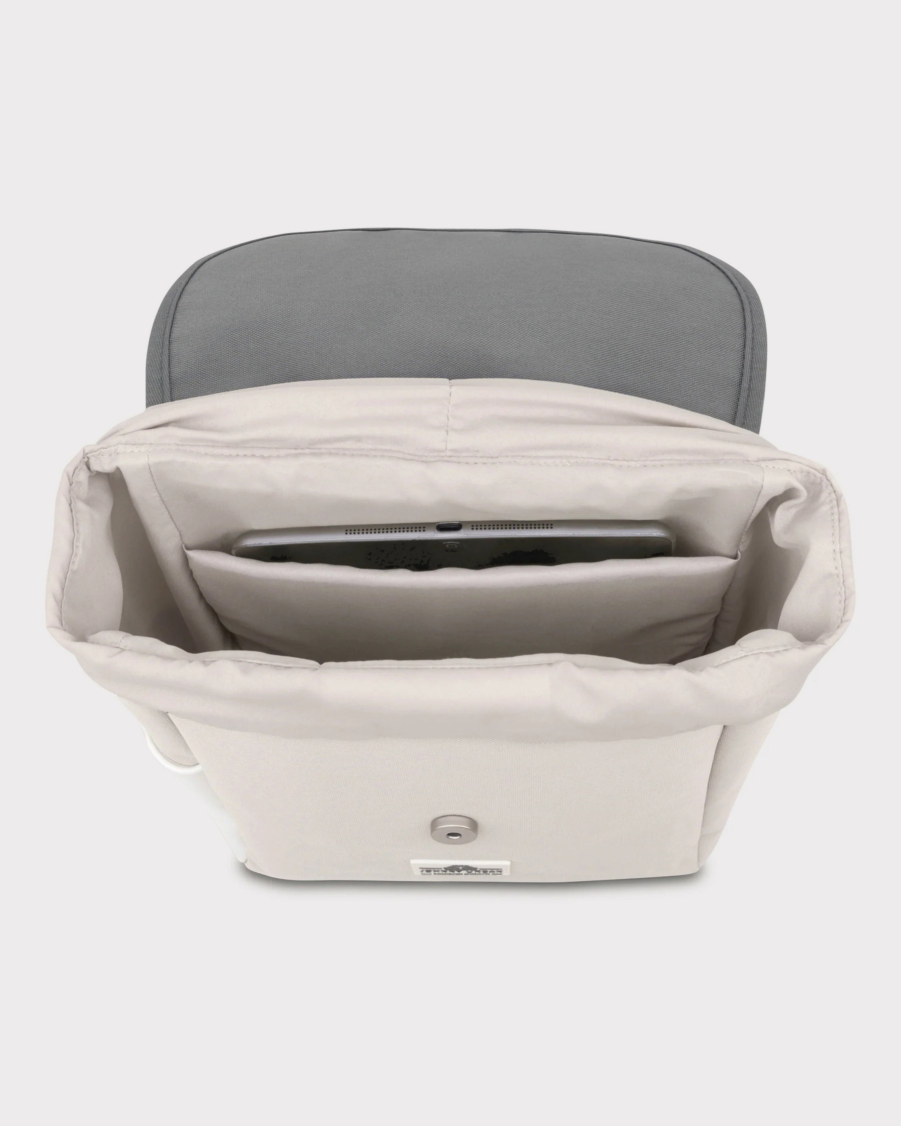 Offener Damen-Rucksack 'Romy' in Beige-Grau mit Tabletfach und Innenraum