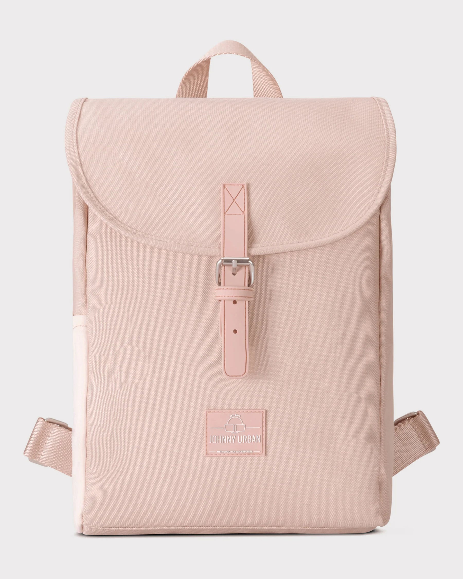Kleiner Damenrucksack 'Romy' von Johnny Urban in Rosa mit Klappe und Schnalle