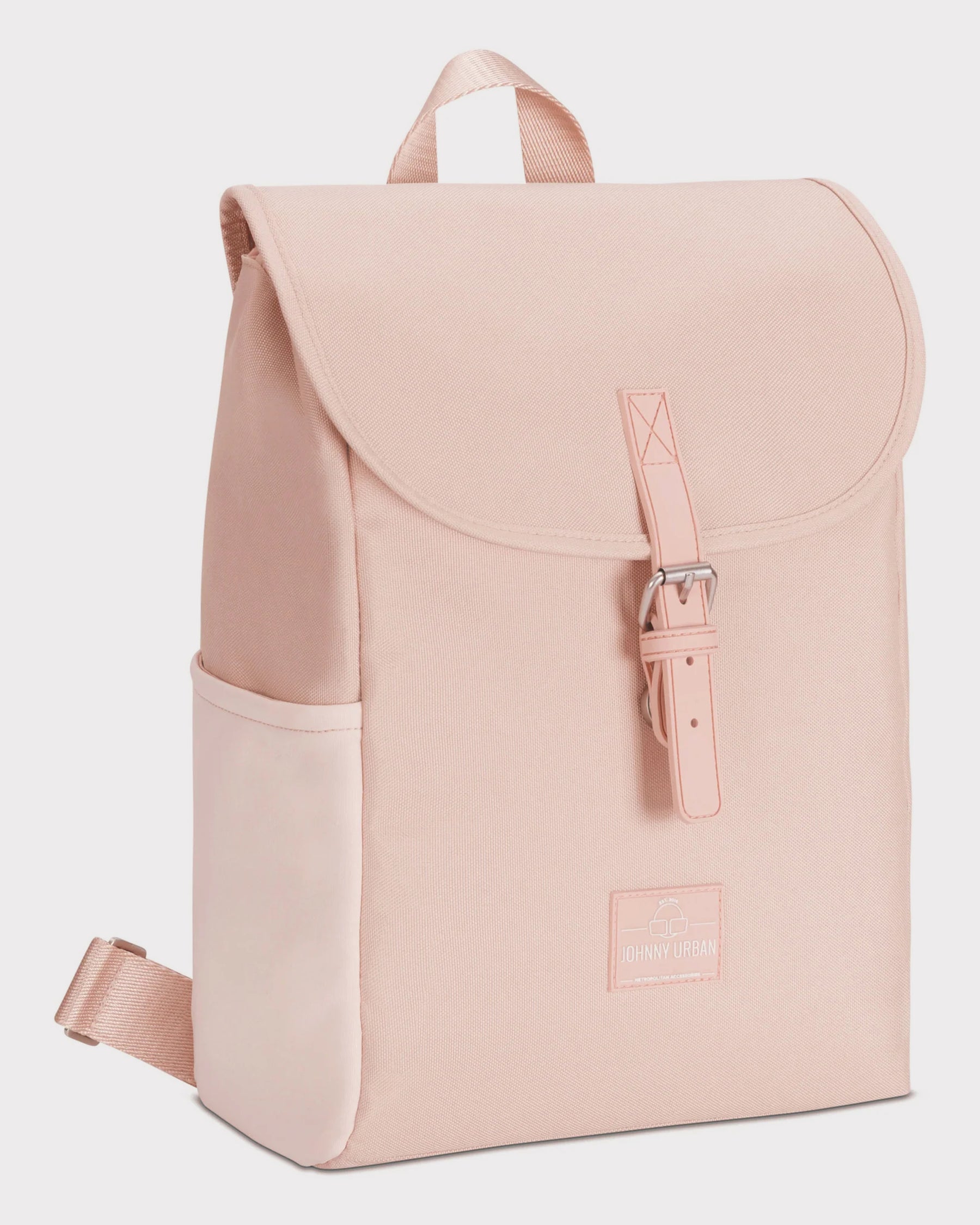 Kleiner Damen-Rucksack Romy von Johnny Urban in Rosé mit Klappe und verstellbarem Verschluss