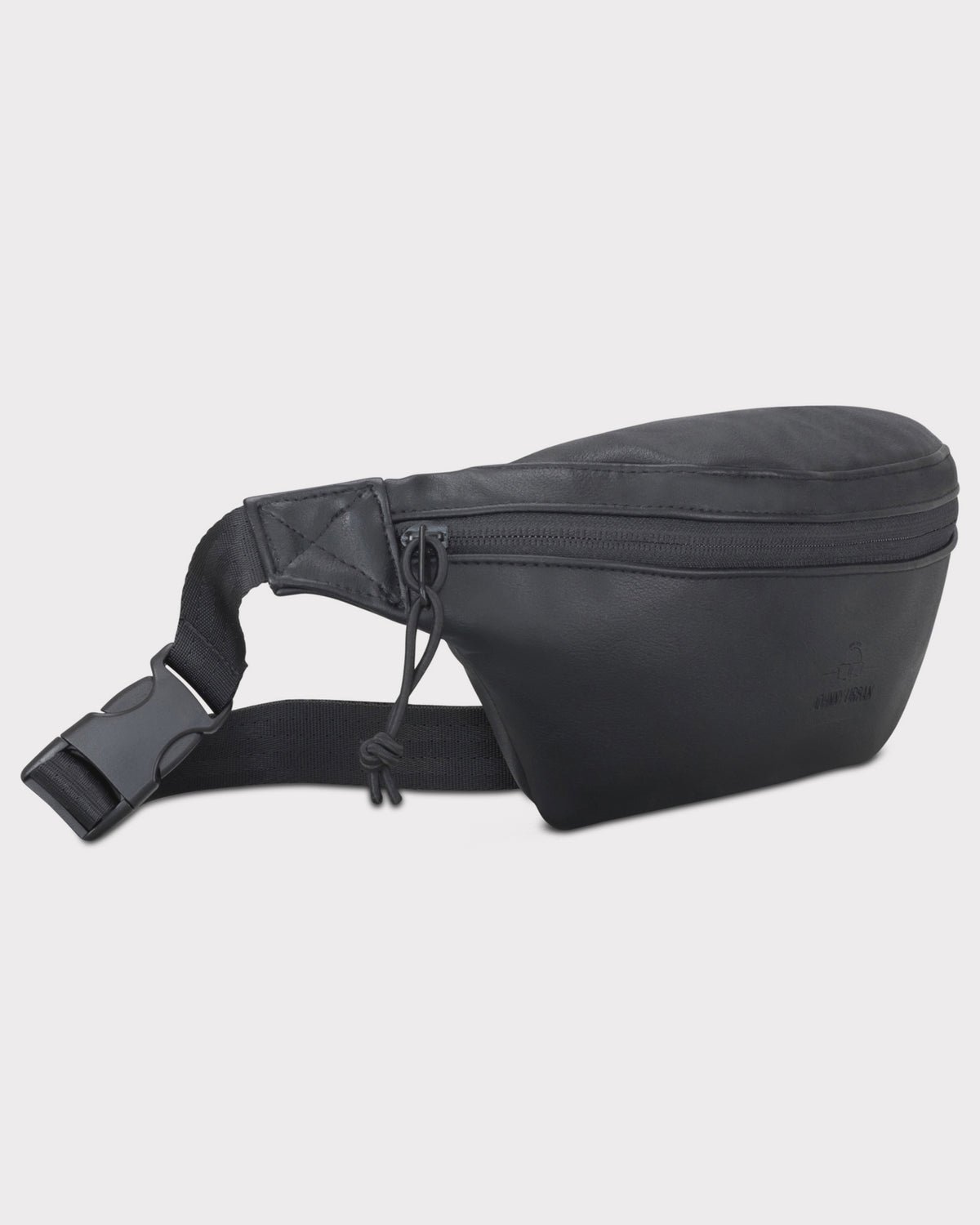 Schwarze Johnny Urban Bauchtasche 'Toni' aus Kunstleder mit Reißverschluss und verstellbarem Gurt