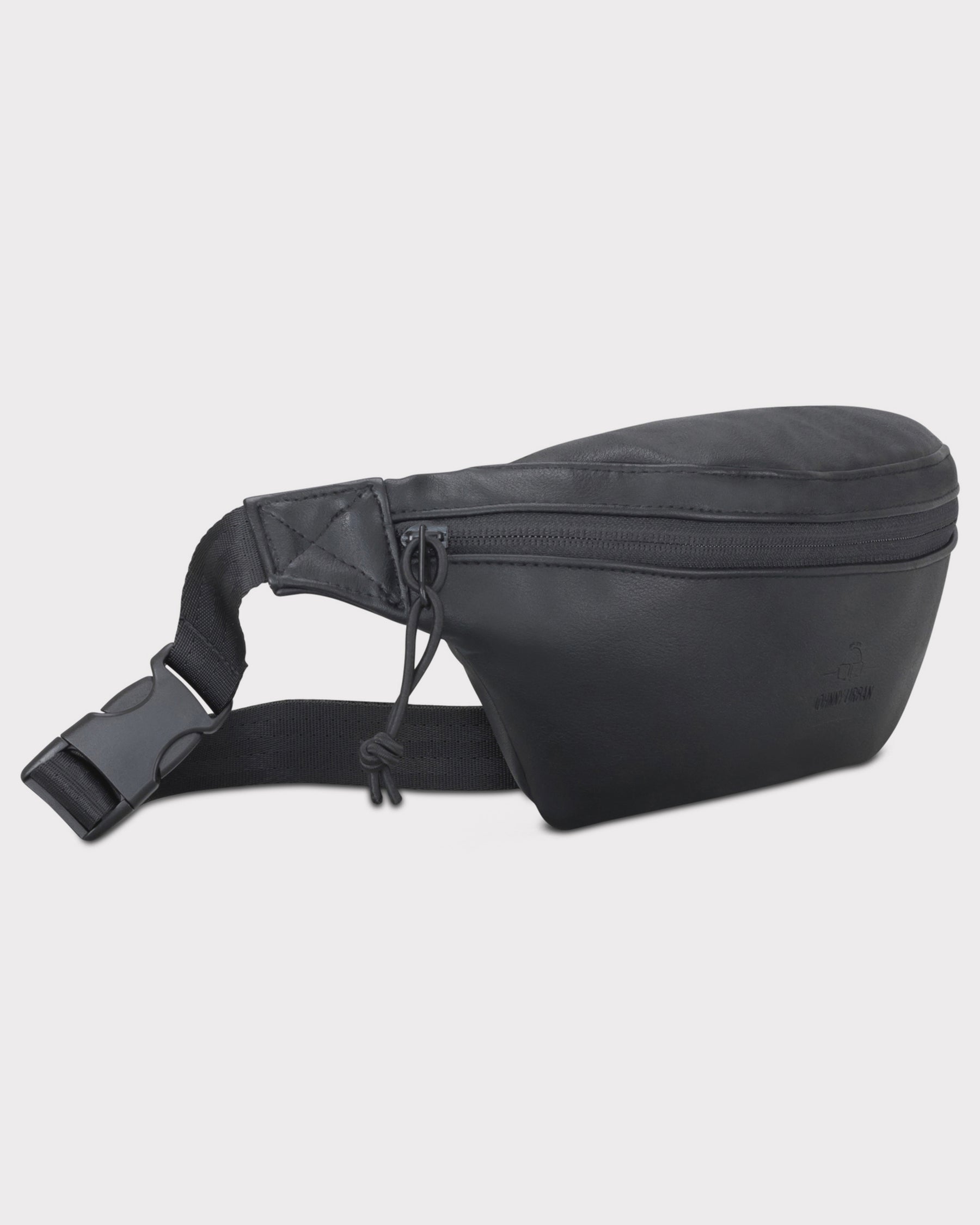 Schwarze Johnny Urban Bauchtasche 'Toni' aus Kunstleder mit Reißverschluss und verstellbarem Gurt