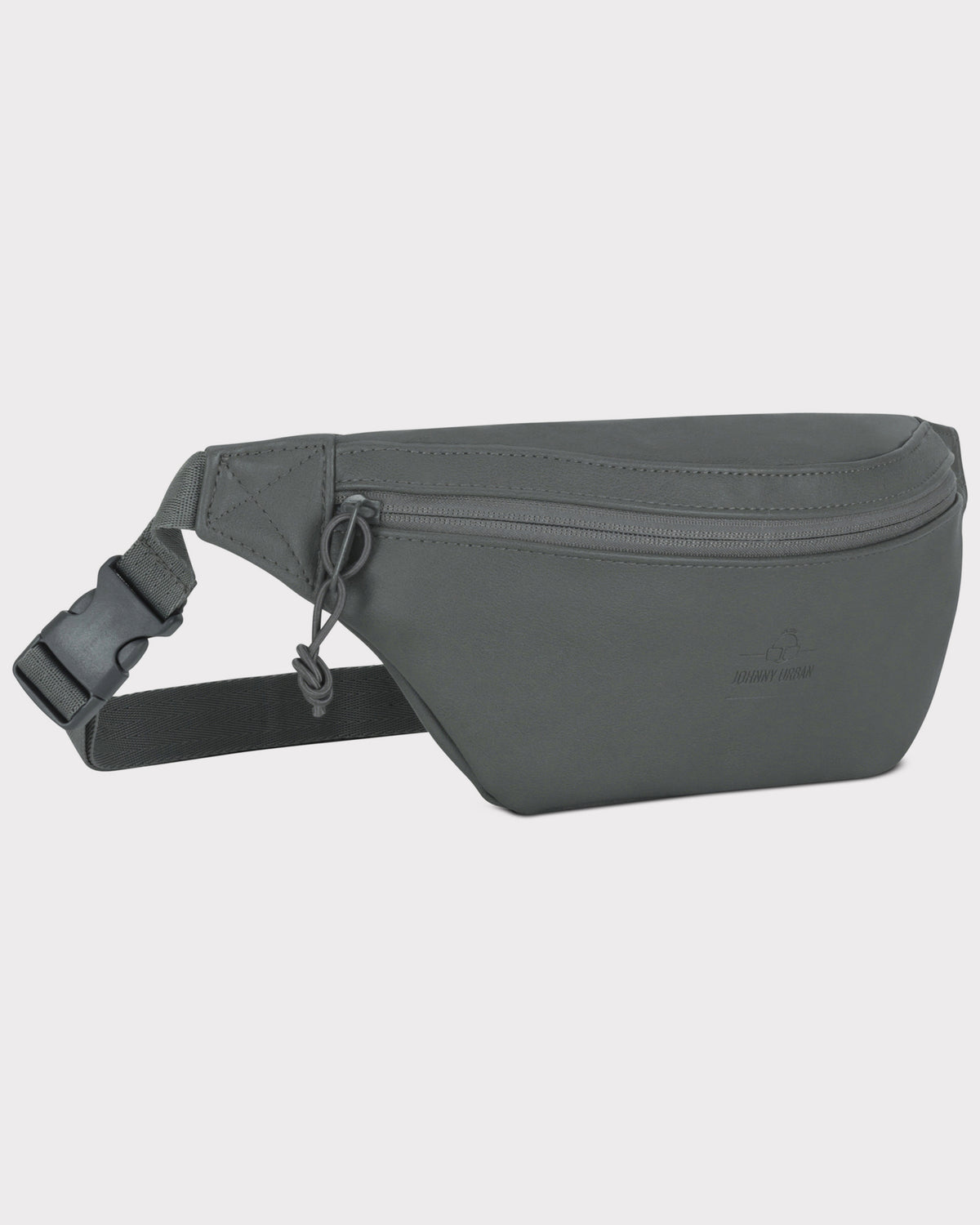 Johnny Urban Bauchtasche 'Toni' aus dunkelgrauem Kunstleder mit Reißverschluss und verstellbarem Gurt