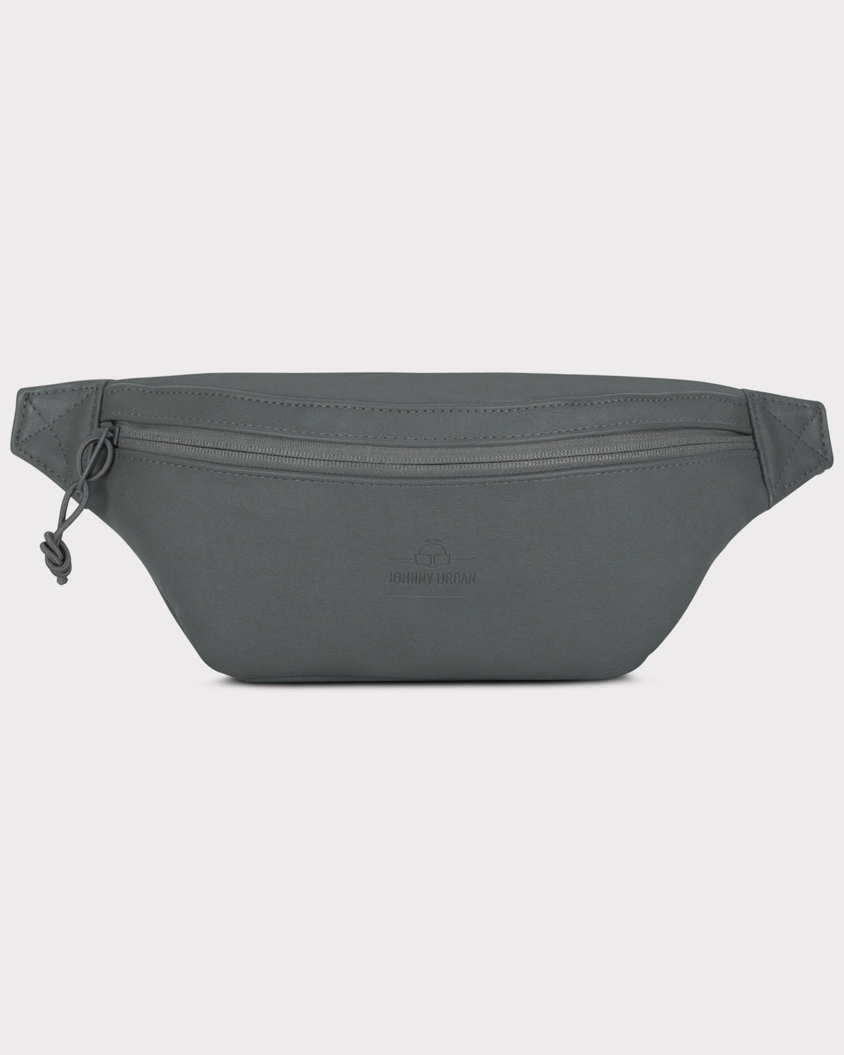 Graue Bauchtasche 'Toni' aus Kunstleder mit Reißverschluss und Johnny Urban Logo