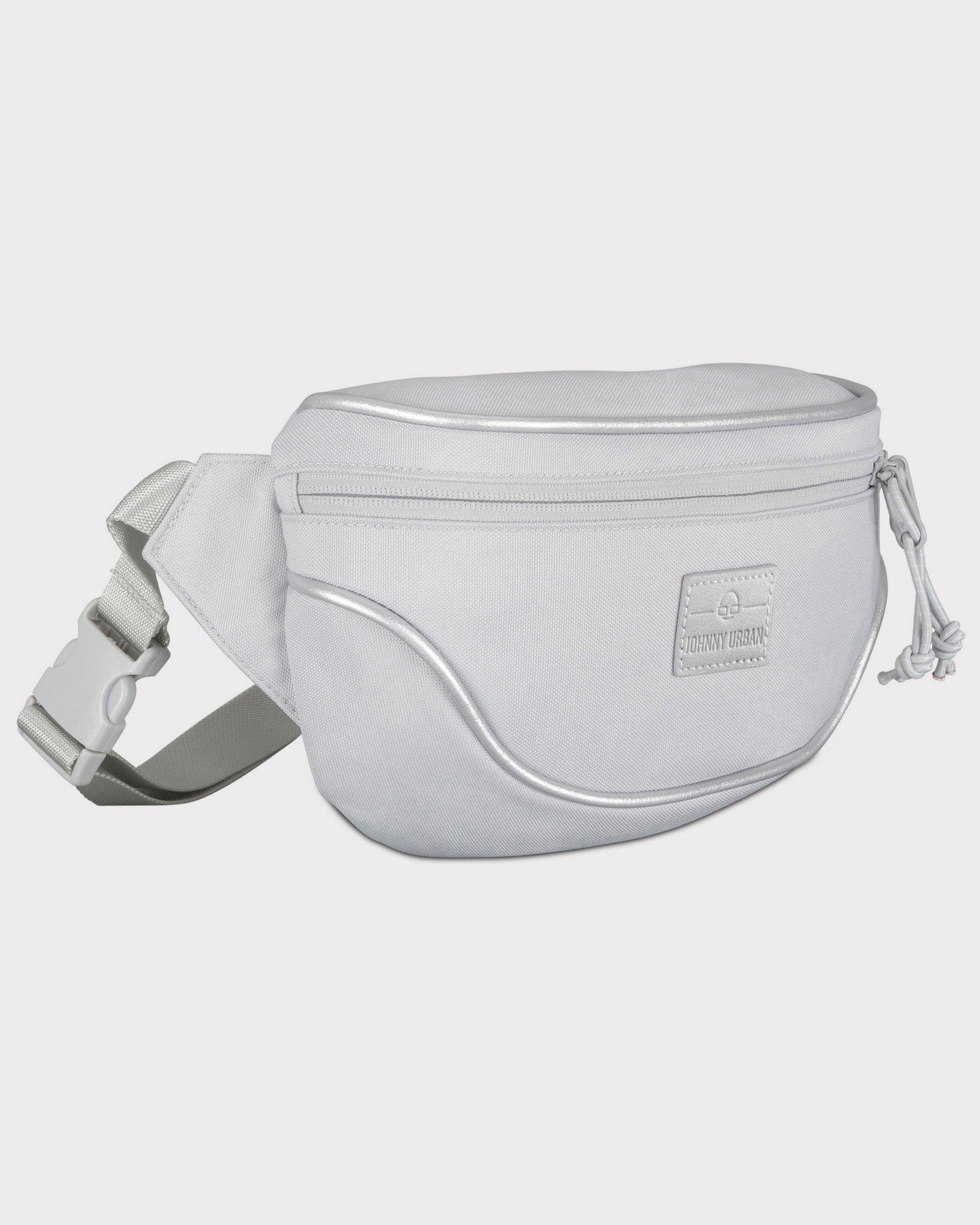 Graue nachhaltige Bauchtasche 'Ben' mit Reißverschluss und verstellbarem Gurt von Johnny Urban