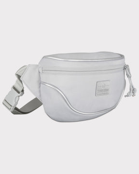 Graue nachhaltige Bauchtasche 'Ben' mit Reißverschluss und verstellbarem Gurt von Johnny Urban