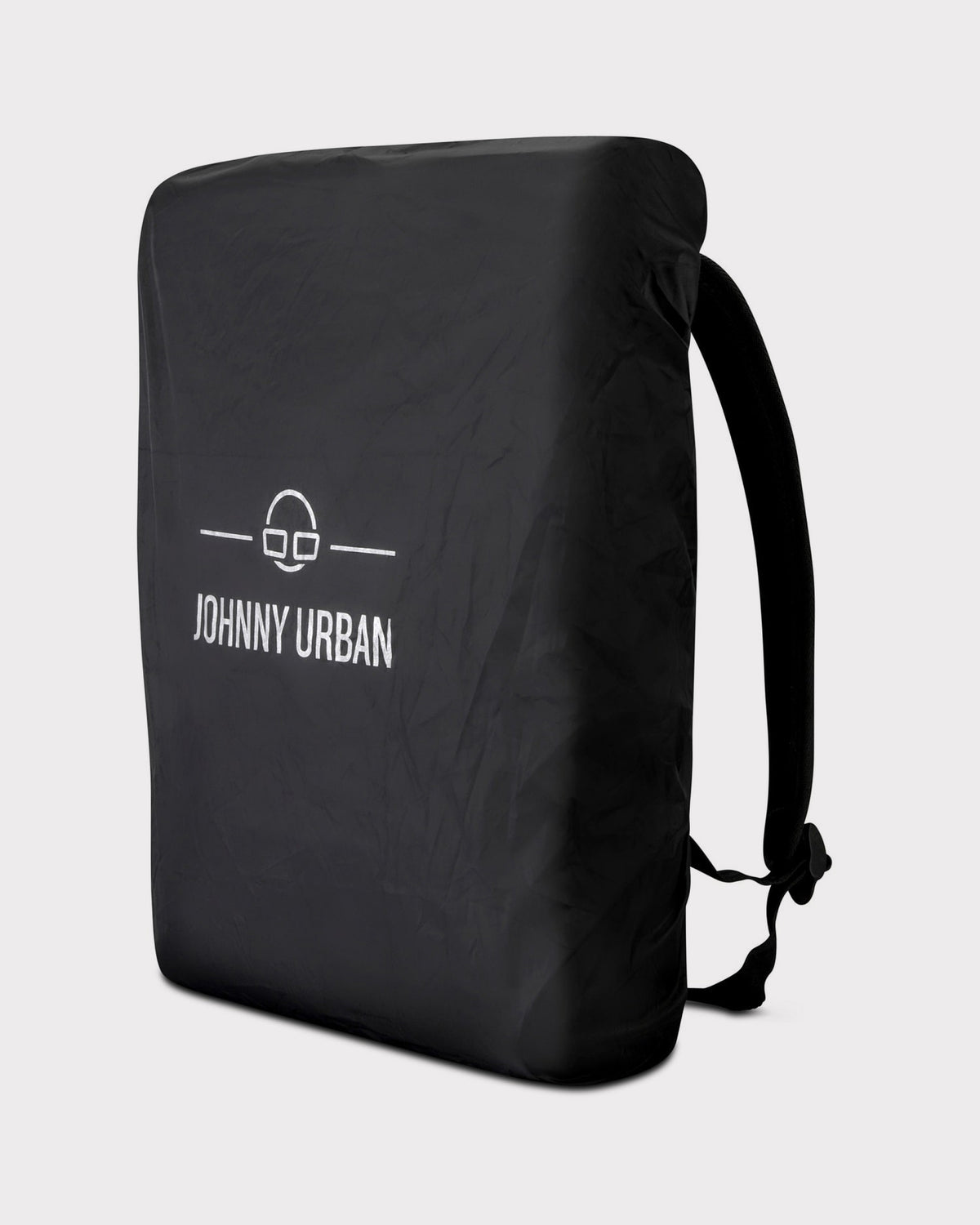 Schwarze Regenschutzhülle 'Bo L' für Rucksack von Johnny Urban mit reflektierendem Logo