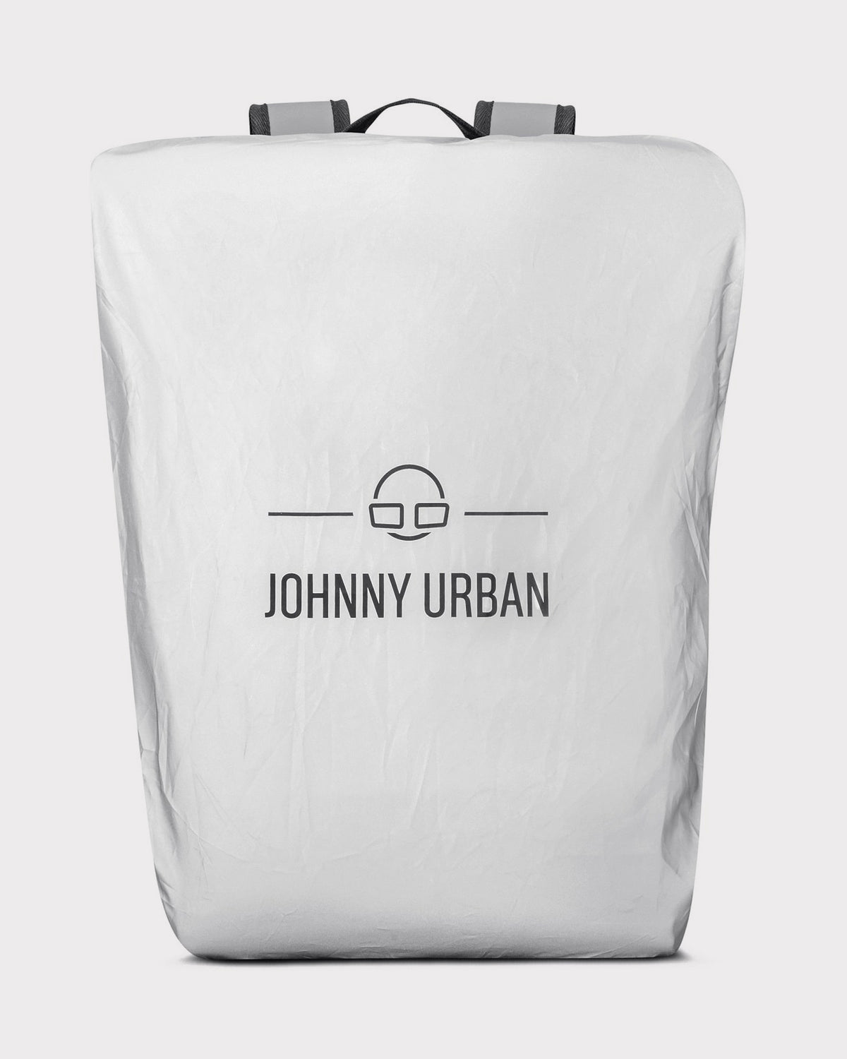 Rucksack mit Regenschutzhülle 'Bo L' in weiß mit Johnny Urban Logo