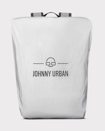Rucksack mit Regenschutzhülle 'Bo L' in weiß mit Johnny Urban Logo