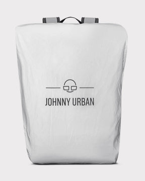 Rucksack mit Regenschutzhülle 'Bo L' in weiß mit Johnny Urban Logo