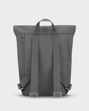 Rolltop Rucksack Robin Small in Dunkelgrau mit verstellbaren Schultergurten und Tragegriff