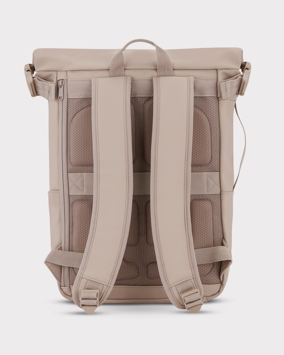 Beiger Rolltop Rucksack 'Henry' von Johnny Urban mit gepolsterten Rücken- und Schultergurten