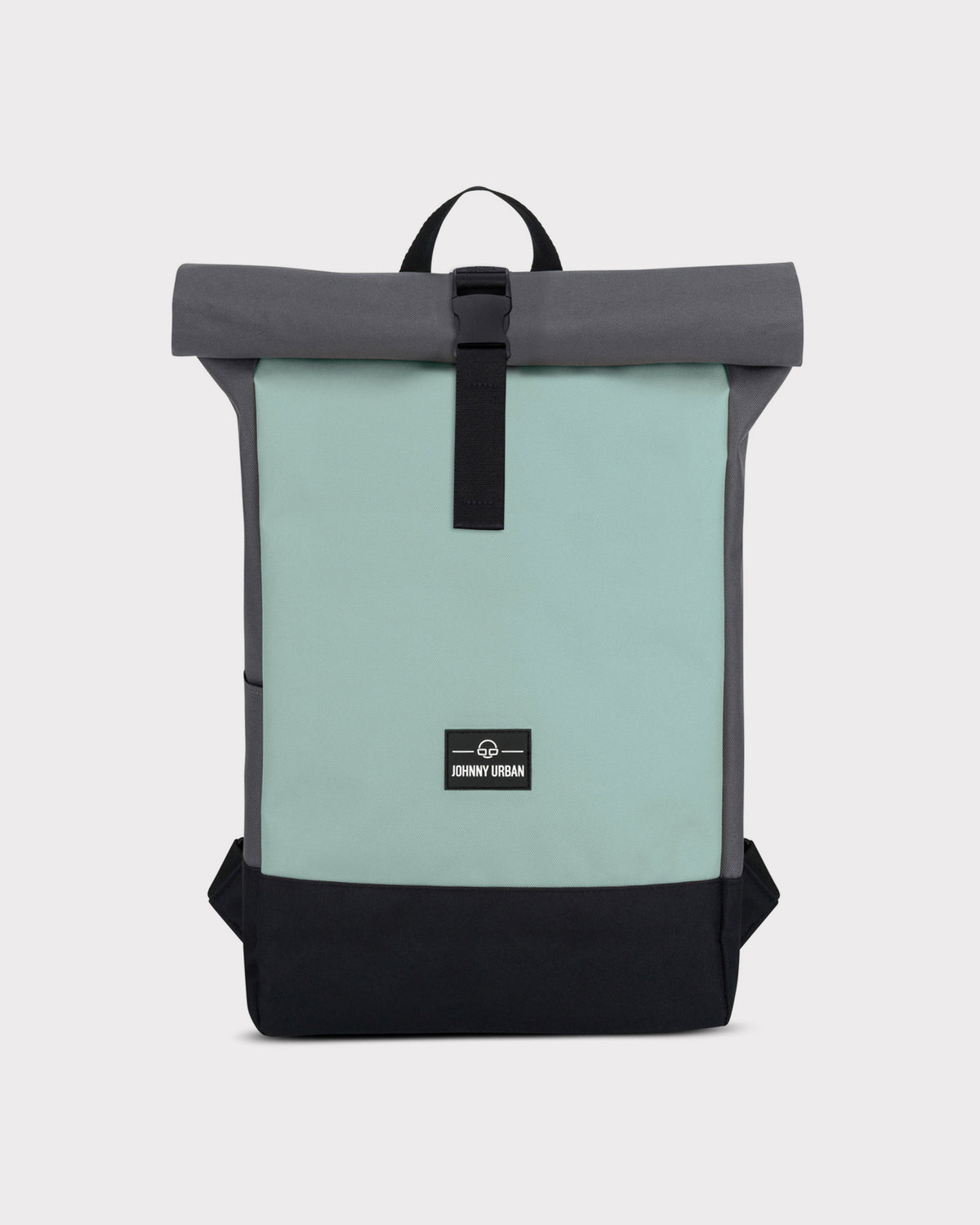 Johnny Urban Rolltop Rucksack 'Ryan' in Mint, Grau und Schwarz mit Schnallenverschluss