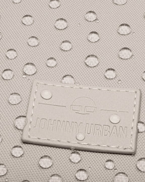 Beige wasserabweisendes Gewebe mit Johnny Urban Logo auf Rolltop Rucksack "Robin Small"