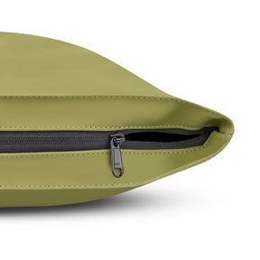 Olivegrüner Rolltop Rucksack Harvey Medium mit schwarzem Reißverschluss von oben