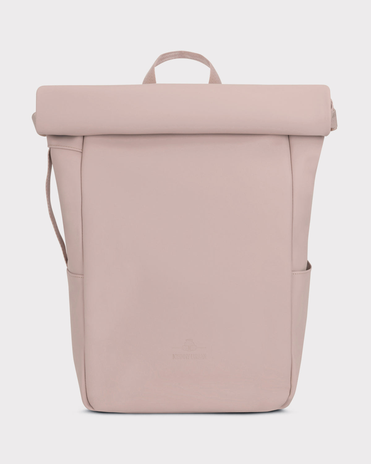 Rolltop Rucksack Henry von Johnny Urban in zartem Rosa mit schlichtem Design und Tragegriff oben