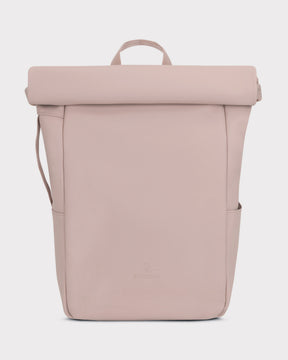 Rolltop Rucksack Henry von Johnny Urban in zartem Rosa mit schlichtem Design und Tragegriff oben