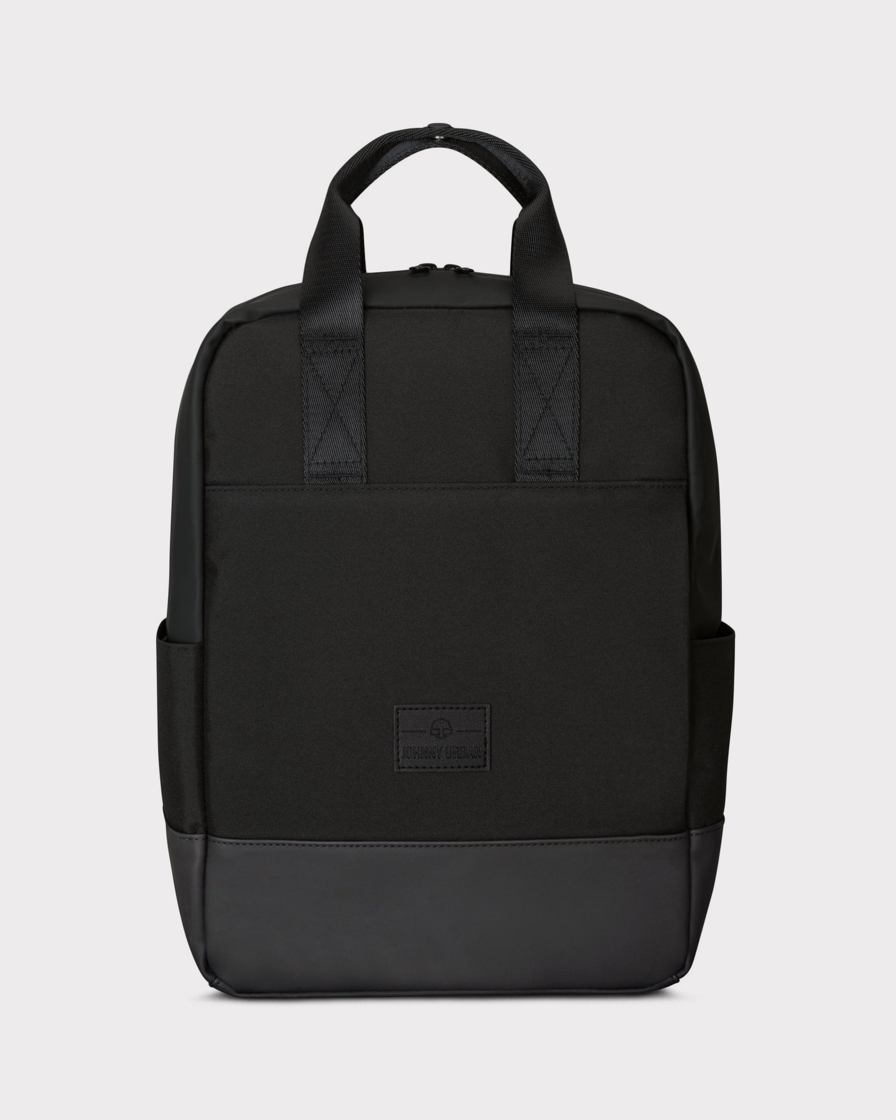 Schwarzer Johnny Urban Rucksack 'Jona Medium' mit zwei kurzen Griffen und Lederboden