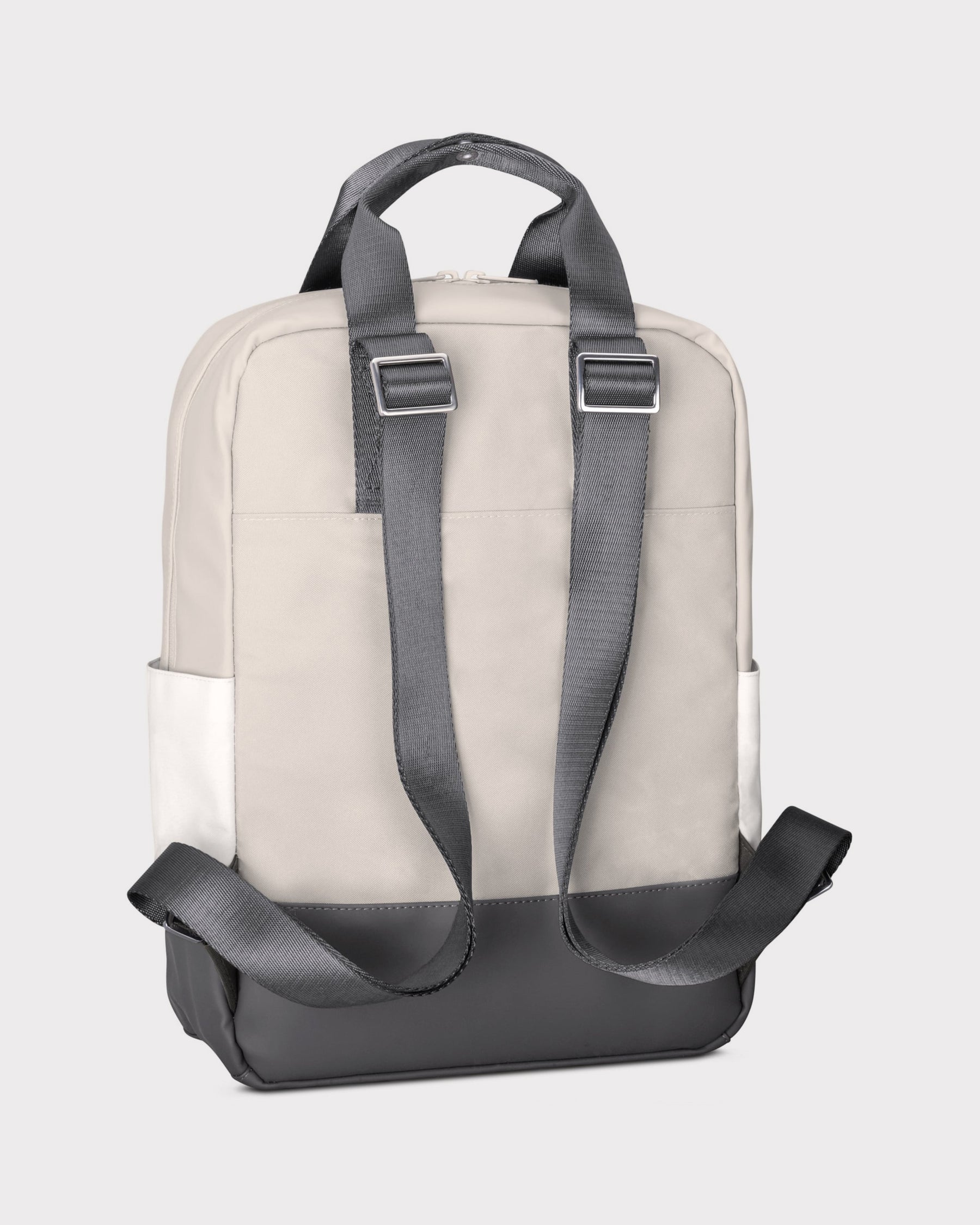 Rucksack Jona Medium für Damen in Beige und Grau mit verstellbaren schwarzen Schultergurten