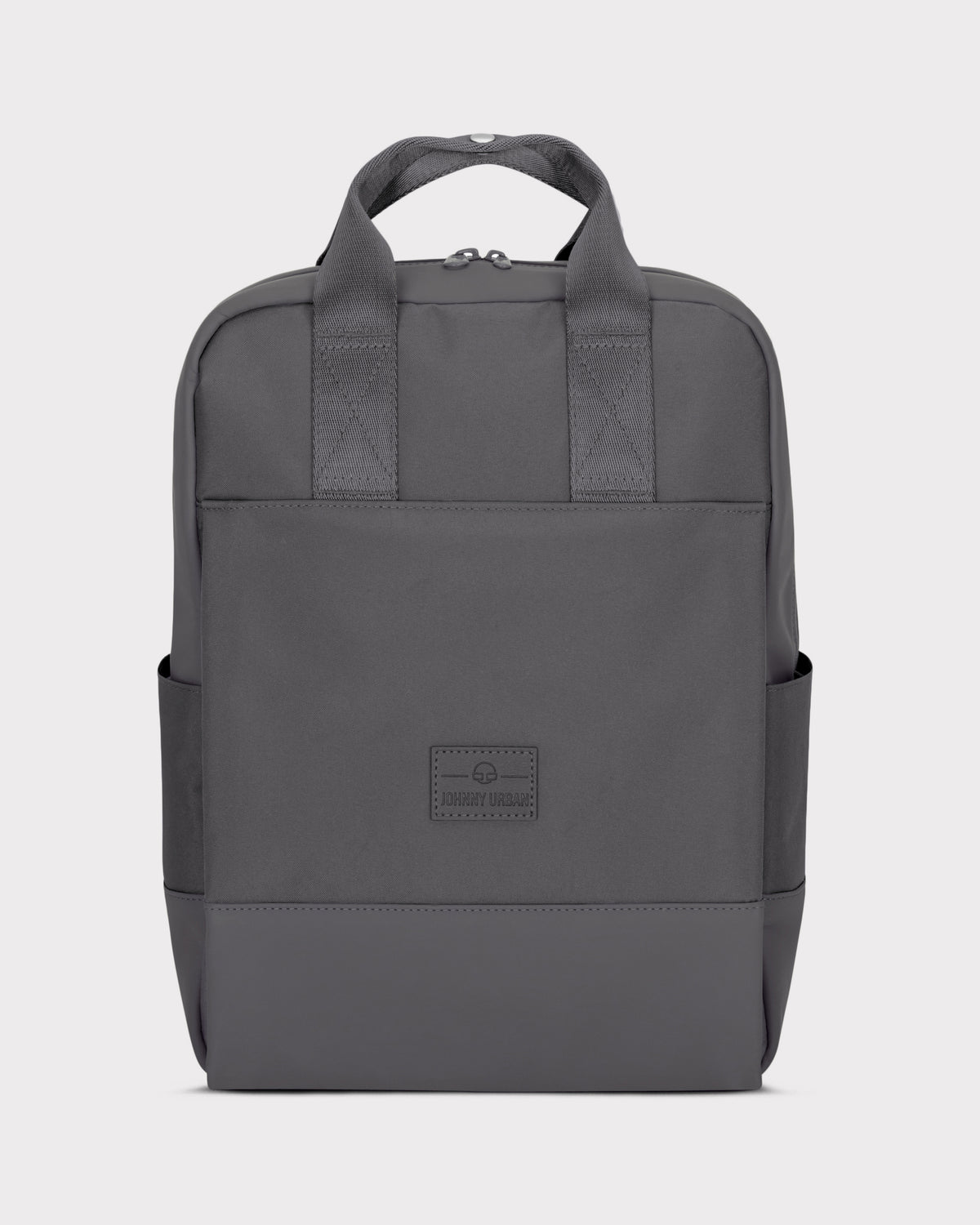 Grauer Johnny Urban Rucksack 'Jona Large' mit schlichten Fronttaschen und Doppelhenkeln