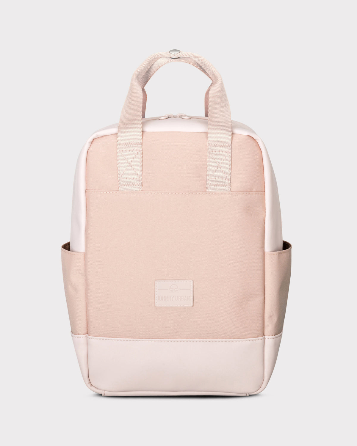 Kleiner rosa Rucksack 'Jona Small' mit zwei kurzen Tragegriffen und seitlichen Taschen